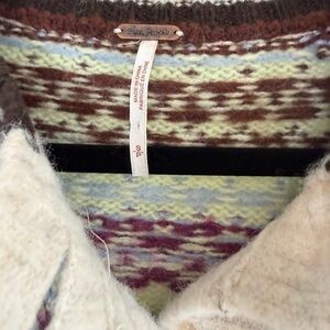 Free People Colorful Knit Sweater